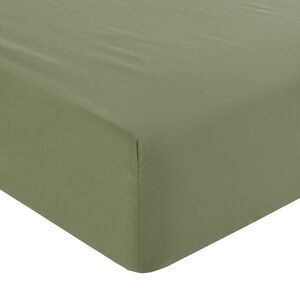 Microfiber Fitted Sheet Mattress Protector Solid Bed Cover Full Olive Green